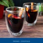 Pinterest image for hot wine mulled with spices.