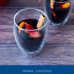 Pinterest image for mulled wine recipe.
