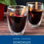 Pinterest image for mulled wine.