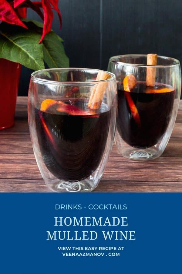 Pinterest image for mulled wine.