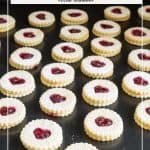 Pinterest image for raspberry cookies.