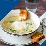 Pinterest image for Chicken pot pie soup