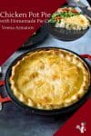 A pan of chicken pot pie.