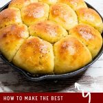 Pinterest image for Dinner Rolls - Garlic Butter Herbs.