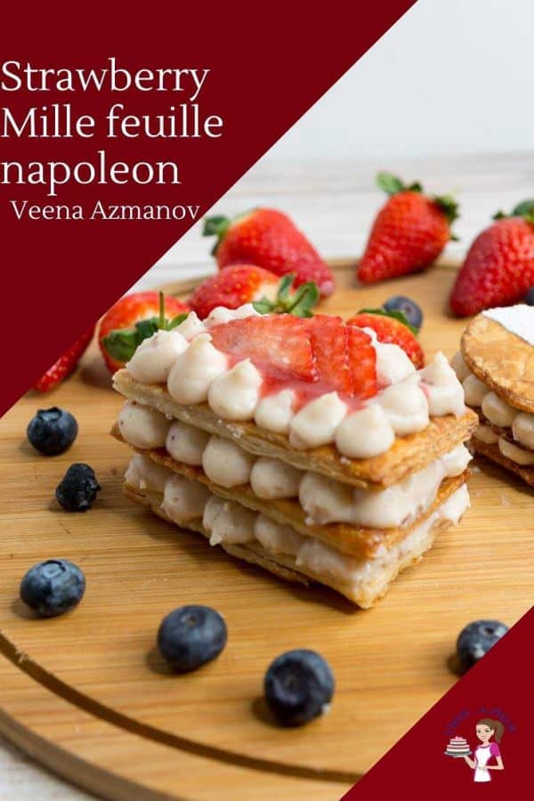 How to make a French Napoleon or Mille-feuille with Strawberries