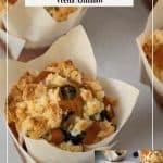 Pinterest image for blueberry muffins with crumble.