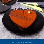 Pinterest image for terrine heart with chocolate.