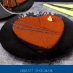 Pinterest image for terrine heart with chocolate.