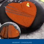 Pinterest image for terrine heart with chocolate.