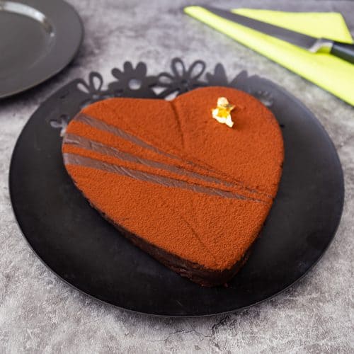 A chocolate terrine Valentine's Day dessert.