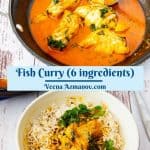 Pinterest image for curry fish.