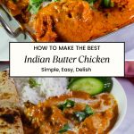 Pinterest Image for Indian Butter Chicken Murgh Makhani.