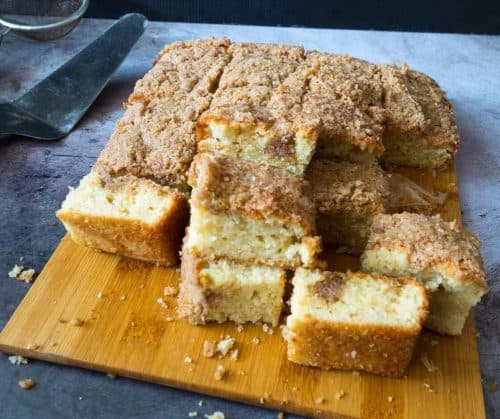 Homemade Coffee Cakes with Cinnamon Butter and Sour Cream