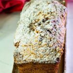 Pinterest image for sour cream coffee cake with cinnamon swirl and crumble Top.