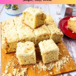 Pinterest image for sour cream coffee cake with crumble.