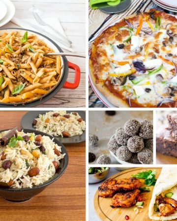 A collage of quick and easy recipes.