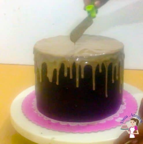 Homemade Cake Recipe with Chocolate, Coffee, Chocolate Fudge Frosting and Chocolate Drip