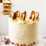 Cadbury Easter eggs cake on a cake stand.