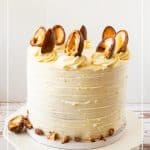 Pinterest image for Easter Cake with Cadbury Eggs.