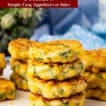 Pinterest image for corn fritters or corn patties.