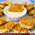 Pinterest image for corn fritters or corn patties.