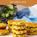Pinterest image for corn fritters or corn patties.