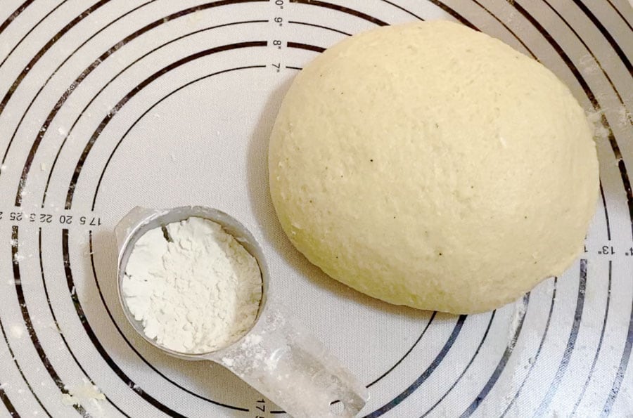 Homemade Easter Buns with a Hot Cross etched with dough