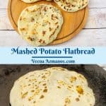 Pinterest image collage for flatbread.