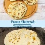 Pinterest image collage for flatbread.