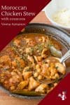 A pot of Moroccan chicken stew.