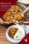 Homemade Chicken Stew made with Chickpeas with Moroccan Flavors