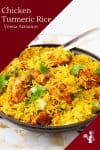 How to make a skillet rice with Turmeric, chicken and peas