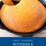 Pinterest image for cornbread buttermilk.