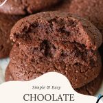 Pinterest image for Fudge Chocolate Cookies.