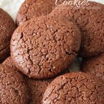 Pinterest image for chocolate fudge cookies.