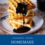 Pinterest image for chocolate syrup.