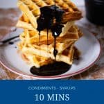 Pinterest image for chocolate syrup.