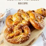 Pinterest image for Pretzels with Sesame and other toppings.