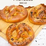 Pinterest image for Pretzels with Sesame and other toppings.