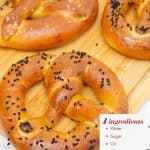 Pinterest image for Pretzels with Sesame and other toppings.