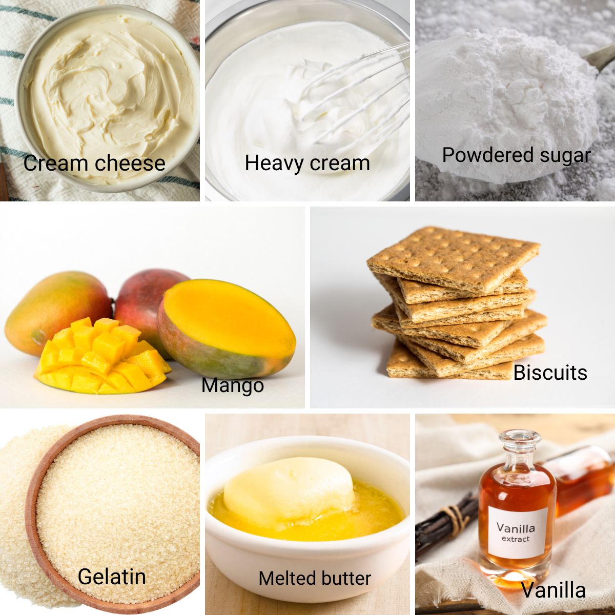 Pinterest image for no-bake mango cheesecake.