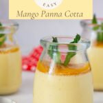 Pinterest image for Mango Panna Cotta Dessert.