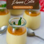 Pinterest image for Mango Panna Cotta Dessert.