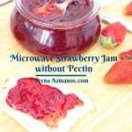 Pinterest image for strawberry jam.