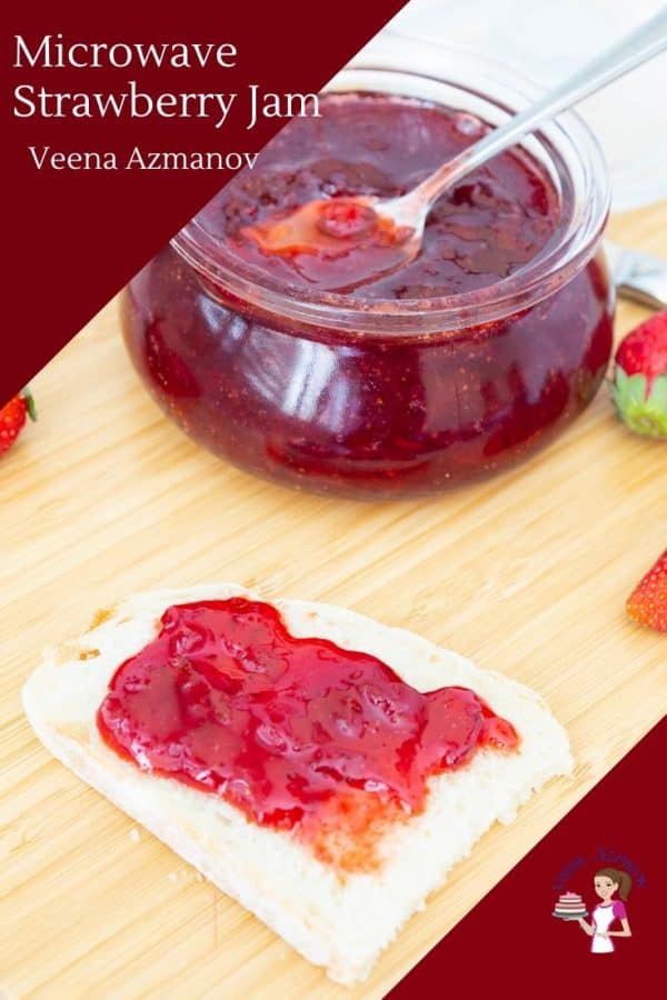 Easy Microwave Jam made with fresh strawberries in 20 minutes