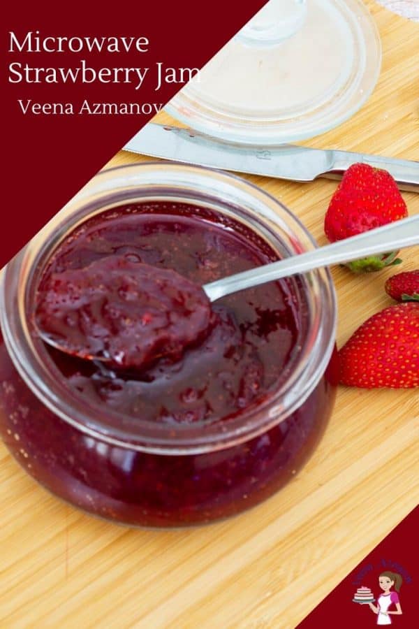 Easy Microwave Jam made with fresh strawberries in 20 minutes