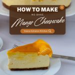 Pinterest image for no-bake mango cheesecake.