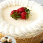 Pinterest image for no bake cheesecake.