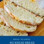 Pinterest image for no knead bread without dutch oven.
