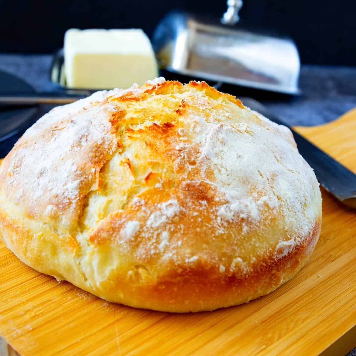 No-Knead Bread without Dutch Oven Recipe - Veena Azmanov